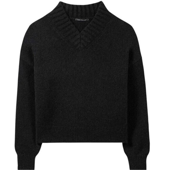 Luisa Cerano High V-Pullover in Black - S/4 - Picture 1 of 7